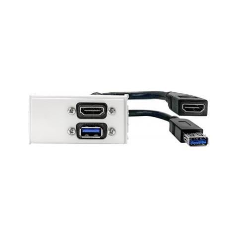 Wi221295 Presa Energia Hdmi + Usb A Bianco - Foto 1