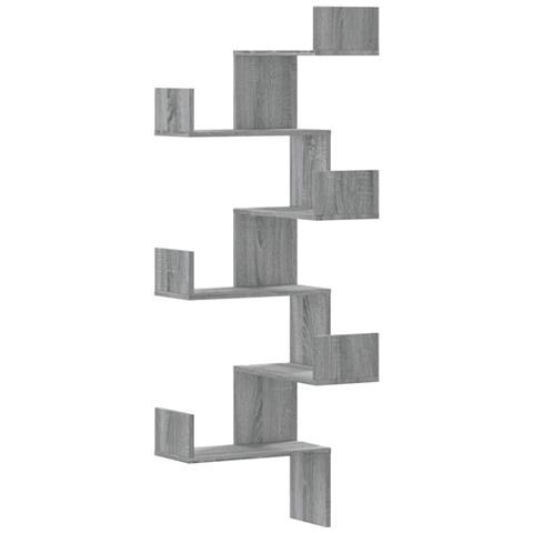Scaffale Angolare Muro Grigio Sonoma 45x45x147 Cm Multistrato - Foto 2