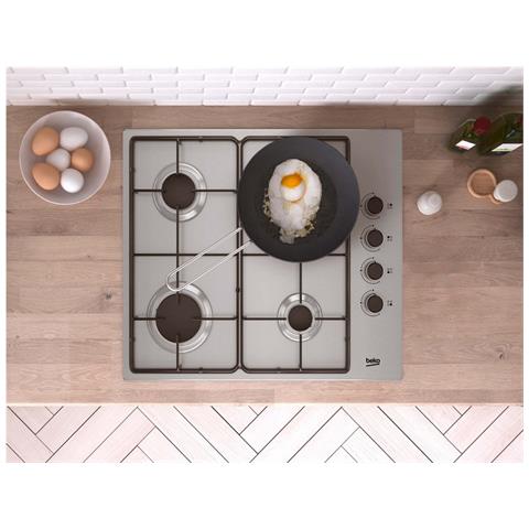 Piano Cottura ad Incasso HIGG64123SX a Gas 4 Zone Cottura da 60 cm Colore Inox - Foto 7