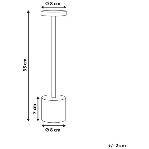 Lampada Da Tavolo Senza Fili A Led Lizandro Con Dimmer Metallo Nero - Foto 5