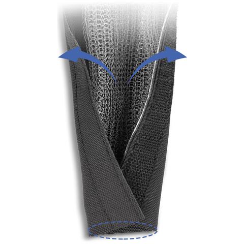 Manicotto intrecciato con schermatura EMI e chiusura a strappo resistente al calore 1 m x 30 mm nero - Foto 3