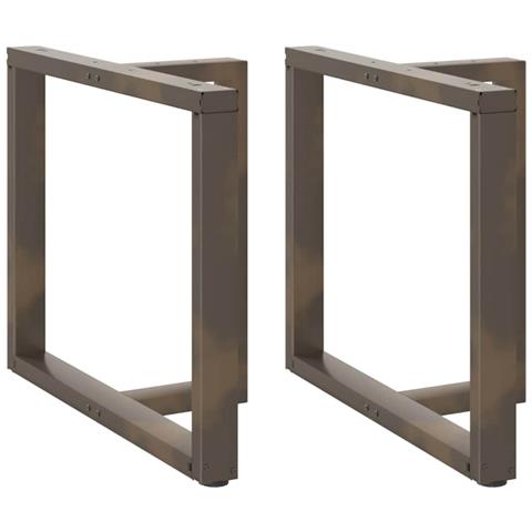 Gambe Tavolo Pranzo A T 2 Pz Naturale 100x35x(72-73) Cm Acciaio - Foto 1