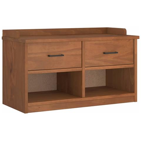 Panca Da Corridoio Sandnes 87x40x50 Cm Legno Massello Di Pino - Foto 2