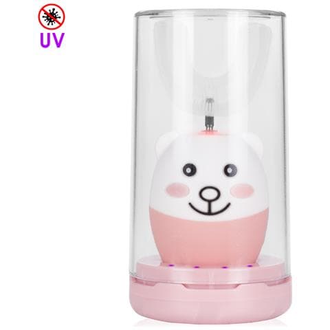 Spazzolino Da Denti Per Bambini Et08 A Forma Di U Elettrico Sonic. Con Base Di Ricarica, Campana E Luce Sterilizzante. - Foto 1