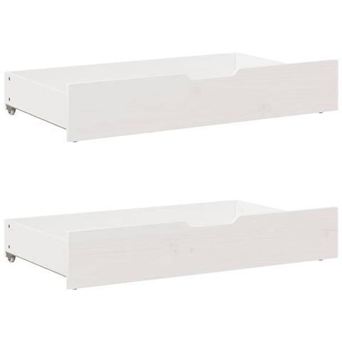 Dormeuse con Cassetti Bianco 90x190 cm Legno Massello di Pino - Foto 2