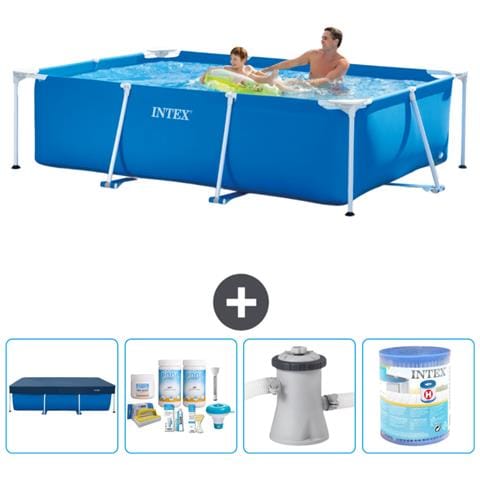 Piscina Fuori Terra - Rettangolo - 260x160x65 Cm - Blu - Include Accessori Coordinati A67 - Foto 1