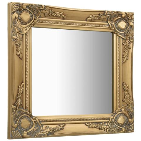 Specchio Da Parete Stile Barocco 40x40 Cm Oro - Foto 1