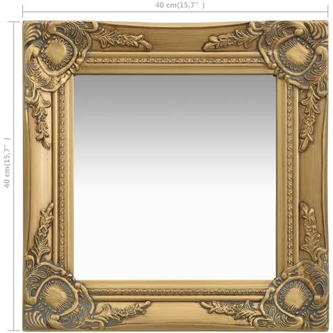 Specchio Da Parete Stile Barocco 40x40 Cm Oro - Foto 5