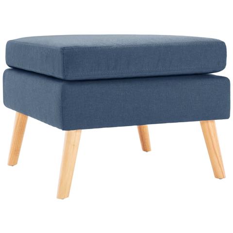 Poggiapiedi Blu In Tessuto - Foto 2