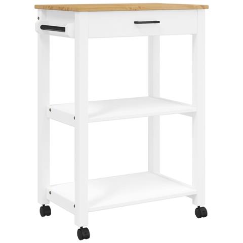 Carrello Da Cucina Monza 60x40x88,5 Cm In Legno Massello Di Pino - Foto 1