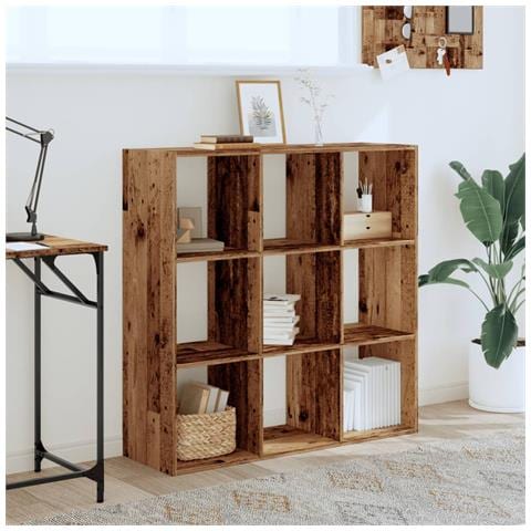 Lusso Casadino -  Libreria Legno Antico 102x32x102 Cm In Legno Multistrato - Foto 2