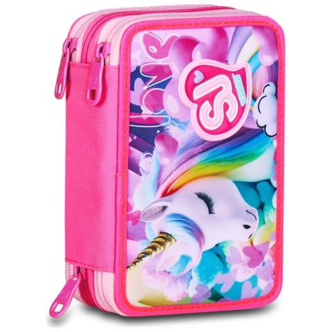 Astuccio 3 Zip Sj Gang Flyunicorn Girl - Foto 1