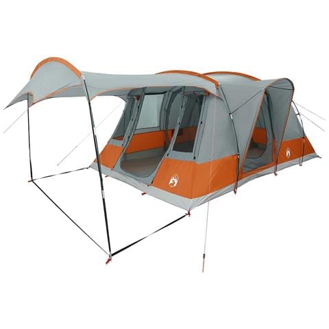 Tenda da Campeggio a Tunnel per 5 Persone Grigio e Arancione - Foto 2