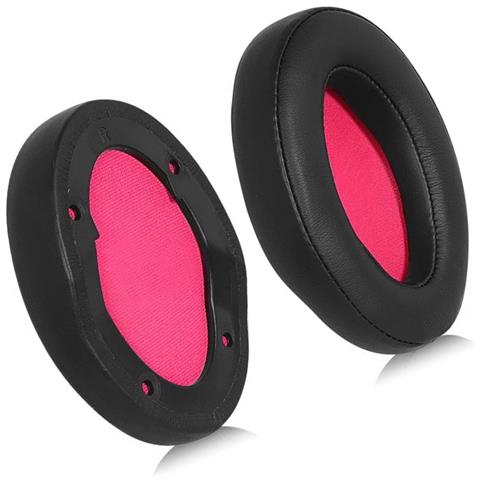 Cuscinetti Auricolari Di Ricambio Per Cuffie Asus Rog Strix Go 2.4 - Nero E Rosa - Foto 1