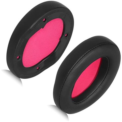 Cuscinetti Auricolari Di Ricambio Per Cuffie Asus Rog Strix Go 2.4 - Nero E Rosa - Foto 2