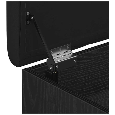 panchina da stoccaggio  rovere nero 60x40x45 cm in legno ingegnerizzato - Foto 9