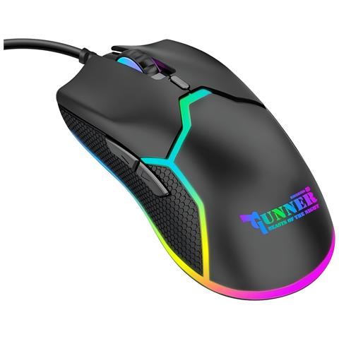 Mouse Gaming Rgb 800-7200 Dpi 6 Tasti Per Pc, Nero - Foto 2