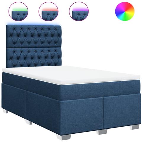 Giroletto a Molle con Materasso Blu 120x190 cm in Tessuto - Foto 1