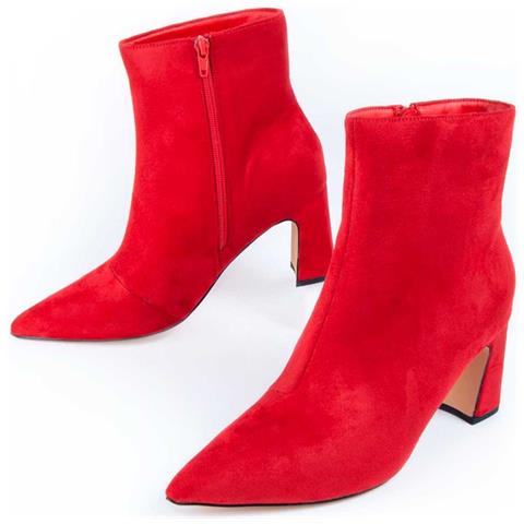 Stivaletto Con Tacco Botirey5 Rosso Rosso Materiale Sintetico E Tessile - Foto 1
