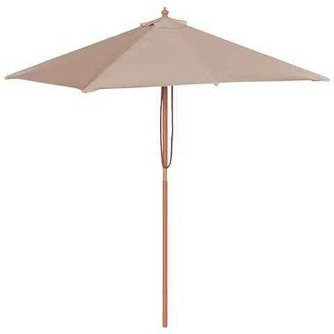 Ombrellone Da Esterni Con Palo In Legno 150x200 Cm Tortora - Foto 1