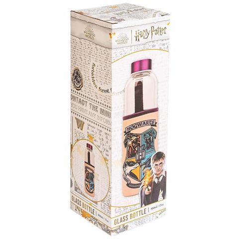 Borracca In Vetro Stemma Di Hogwarts Di 500ml, Viola - Foto 2