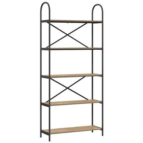 Libreria rovere artigianale 80 x 30 x 183 cm Legno multistrato - Foto 1