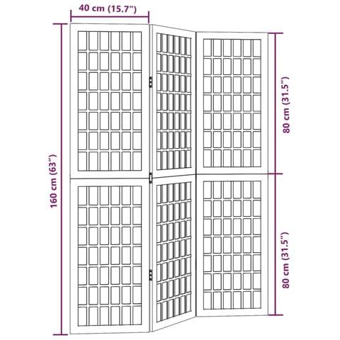 Divisorio Ambienti 3Pannelli Bianco Legno Massello di Paulownia - Foto 8