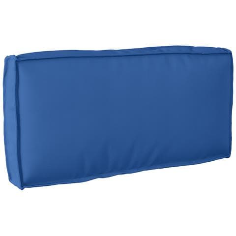 Cuscino Pallet Schienale Blu Reale 80x40x12 cm Tessuto Oxford - Foto 1