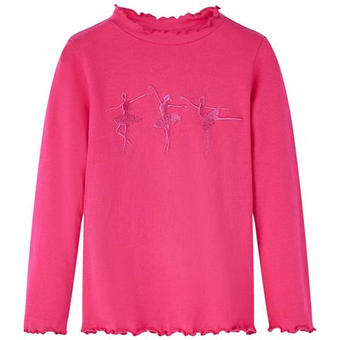 Maglietta da Bambina a Maniche Lunghe Fucsia 128 - Foto 1