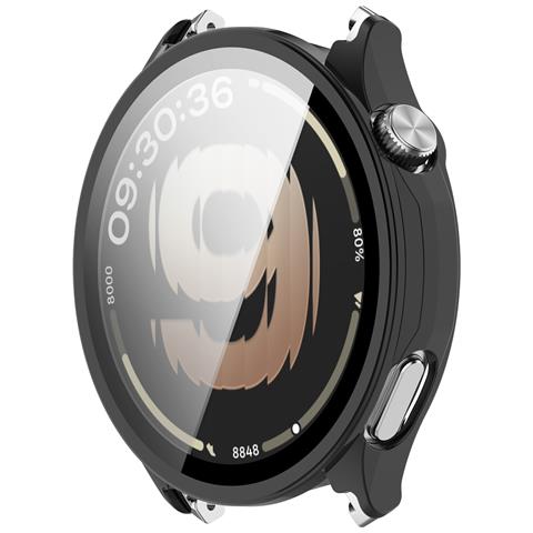 Custodia Protettiva Integrata In Vetro Temperato E Pc Compatibile Con Oppo Watch S - Nero - Foto 2