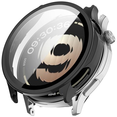 Custodia Protettiva Integrata In Vetro Temperato E Pc Compatibile Con Oppo Watch S - Nero - Foto 6