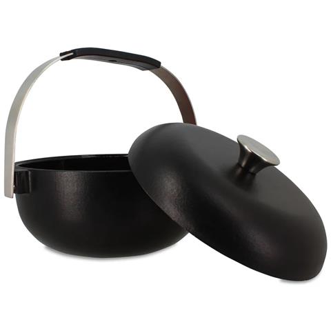 Casseruola Rotonda In Ghisa Smaltata, 24 Cm, Nera - 7930205 - Foto 2