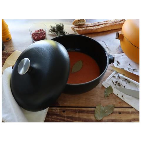 Casseruola Rotonda In Ghisa Smaltata, 24 Cm, Nera - 7930205 - Foto 3