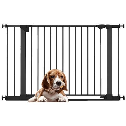 Bettacare Cancelletto Per Cani Safestep, Nero, 117cm - 124cm, Passaggio Extra Basso, Apertura Extra Larga Di 81cm - Foto 1