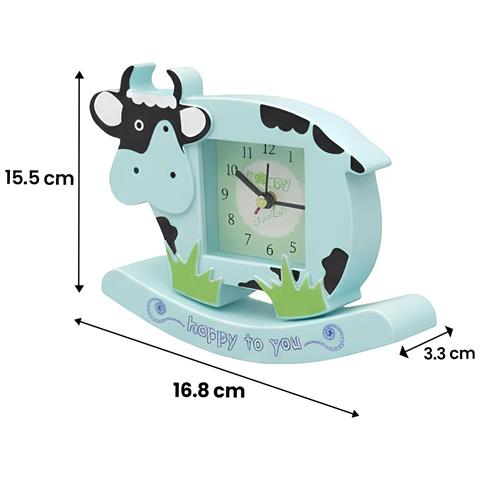 Sveglia Analogica Per Bambini Design Mucca Modello Happy To You - Foto 4