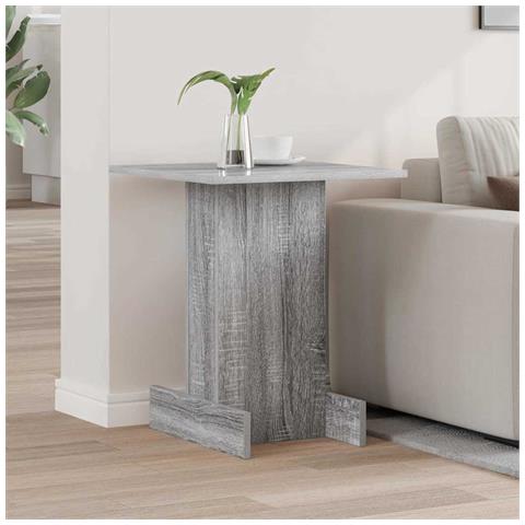 Tavolino Grigio Sonoma 44,5 x 45 x 55 cm Legno multistrato - Foto 2