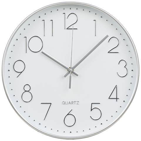 Orologio Da Parete Lalibela Argento Con Movimento Silenzioso Ø30 Cm - Foto 1
