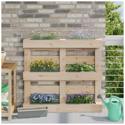 Fioriere per Euro pallet 12 pcs Grigio chiaro - Foto 2