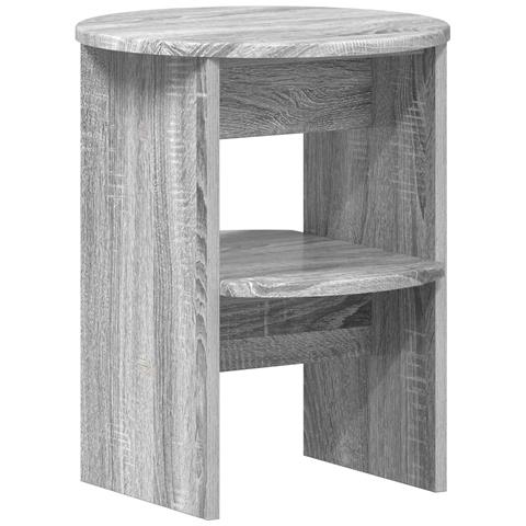 Mobile laterale Sonoma grigia Ø40 x 50 cm Legno ingegnerizzato - Foto 1