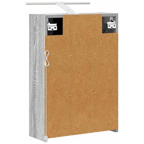 Mobiletto per specchio da bagno Grigio Sonoma 43 x 16 x 62.5 cm - Foto 9