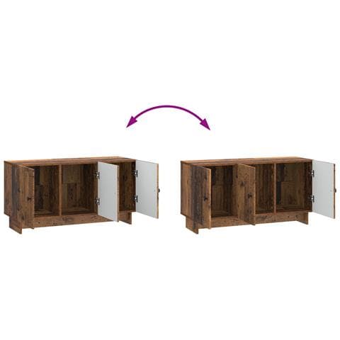 Mobile TV Legno antico 99 x 34,5 x 50 cm Legno ingegnerizzato - Foto 9
