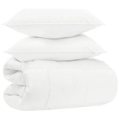 Set di piumoni Bianco 200 x 240 cm Cotone, Bambù, Poliestere - Foto 1