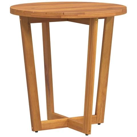 Tavolino da giardino rotondo Ø70x75 cm in Legno Massello di Acacia - Foto 1