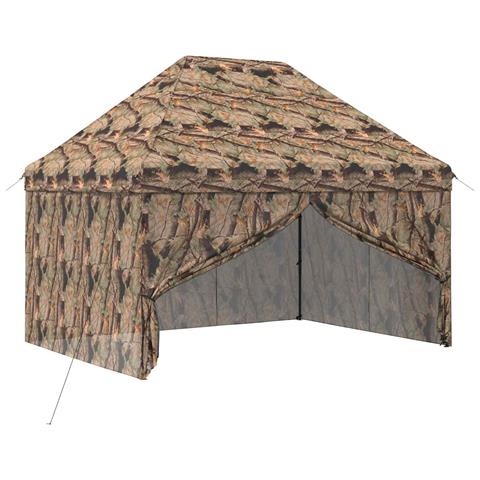 Gazebo Pop-up con 4 Pareti 3 x 4 m Mimetico Foresta - Foto 1