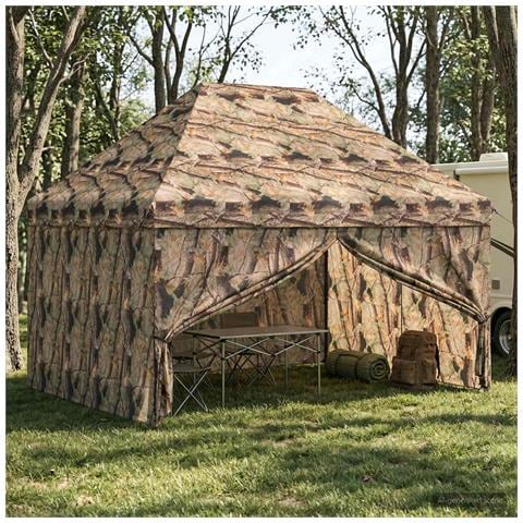 Gazebo Pop-up con 4 Pareti 3 x 4 m Mimetico Foresta - Foto 2