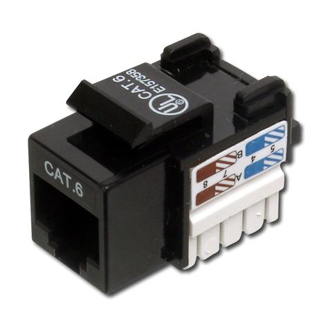 CAT 6 Keystone Jack, Nero - Foto 1