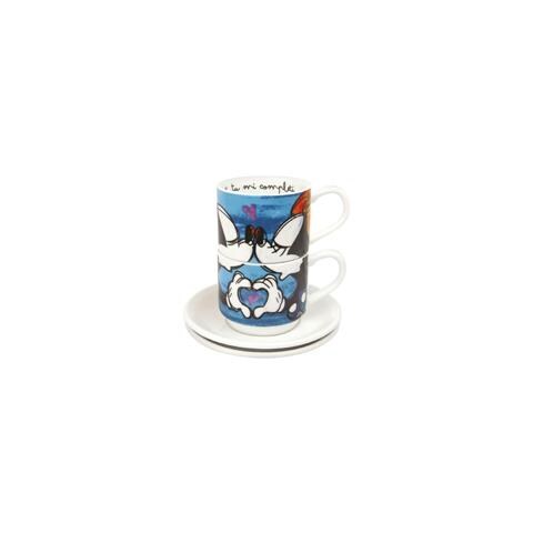 Set 2 Tazzine Caffè Mickey Love Blu - Foto 3