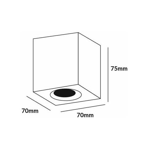 Portafaretto Da Soffitto Quadrato In Gesso Per Lampade Gu10 / Gu5.3 Vt-716sq - Sku 3666 - Foto 4
