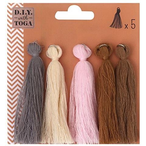 D. i. y With Mbj024, Set Di 5 maxi Pompon, Cotone, 0,5 x 8 x 0,5 cm - Foto 1