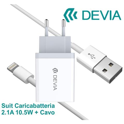 Suit Carica Batteria 2,1a E Cavo Usb Lightning Apple - Foto 1